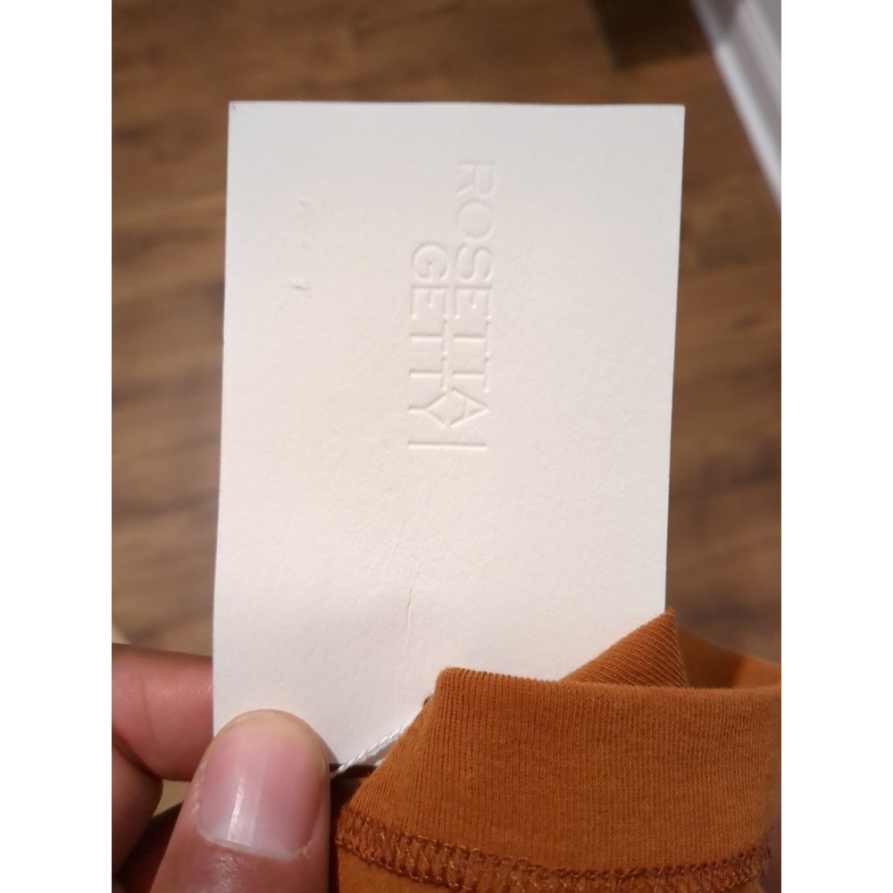 NWT Rosetta Getty Womens Sz M Fitted Wo Long Sleeve 3 Button Collared Polo Shirt - Picture 12 of 14